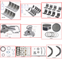 Enginetech RCNI2.5CP Engine Rebuild Kit for 2002-2006 Nissan 2.5L 4-Cyl Standard Bore (3.505")