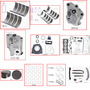 Enginetech RCMA2.3AP Engine Rebuild Kit for 2005-2005 Mazda 2.3L 4-Cyl .020" Over Bore (3.465")
