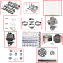 Enginetech RCJ242CP Engine Rebuild Kit for 1994-1995 Jeep 242 4.0L V6 .060" Over Bore (3.935")