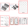 Enginetech RMNI2.4DP Engine ReMain Kit for 1995-1997 Nissan 2.4L 4-Cyl .020" Over Bore (3.525")