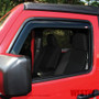 Westin Smoke In-Channel Wind Deflector 2pc for Jeep Wrangler JL