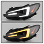 Spyder Projector Headlights Halogen Model for Subaru Impreza WRX - Black