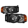 Xtune Amber Crystal Headlights for Dodge Ram 1500 - Black