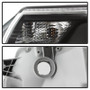 Spyder Black Projector Headlights with Light Bar DRL for Toyota Tacoma - PRO-JH-TTA-LBDRL-BK