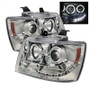 Spyder Projector Headlights with LED Halo in Chrome for Chevy Suburban 1500