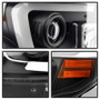 Spyder Projector Headlights with Light Bar DRL in Black for Toyota Tundra