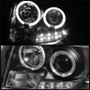 Spyder Projector Headlights with Halogen Model and DRL in Black for Ford Escape