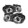 Spyder Projector Headlights with LED Halo in Chrome for Acura Integra (High H1 Low 9006)