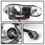 Spyder Projector Headlights with LED Halo in Black Smoke for Chevy Camaro 2DR - Low H1