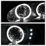 Spyder Projector Headlights with LED Halo in Black Smoke for Chevy Camaro 2DR - Low H1
