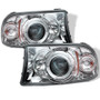 Spyder Projector Headlights with LED Halo in Chrome for Dodge Dakota/Durango