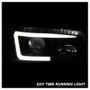 Spyder V2 Projector Headlights with Light Bar DRL in Black for GMC Sierra 1500/2500/3500