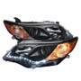 Spyder Projector Headlights DRL Black High 9005 (Not Included) (PRO-YD-TCAM12-DRL-BK) for Toyota Camry 12-14