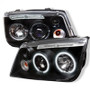 Spyder Projector Headlights CCFL Halo Black (PRO-YD-VJ99-CCFL-BK) for Volkswagen Jetta 99-05