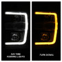 Spyder Projector Headlights V2-Switch Back Light Bar-Black (PRO-YD-FS08V2-SBLB-BK) for Ford F-250 SD 08-10