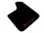 Rally Armor Universal fitment (no hardware) Basic Black Mud Flap w/ Pink Logo