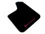 Rally Armor Universal fitment (no hardware) Basic Black Mud Flap w/ Pink Logo