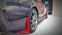 Rally Armor UR Red Mud Flap w/White Logo and Altered Font FITS 15+ Subaru WRX & STi Sedan Only MF32-UR-RD/WH-X