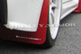 Rally Armor UR Red Mud Flap with White Logo for 2007+ Mitsubishi Lancer (doesn't fit Sportback)