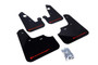 Rally Armor UR Black Mud Flap with Red Logo for 2007+ Mitsubishi Lancer (doesn't fit Sportback)