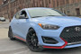 Rally Armor UR Red Mud Flap with White Logo for 2019+ Hyundai Veloster N