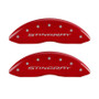 MGP 4 Caliper Covers Engraved Front & Rear Stingray Red Finish Silver Characters