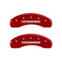 MGP 4 Caliper Covers Engraved Front & Rear Hummer Red Finish Silver Characters