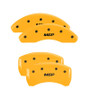 MGP 2 Caliper Covers Engraved Front MGP Yellow Finish Black Characters for 2005 Toyota Tundra