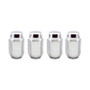 McGard Hex Lug Nut (Cone Seat) M12X1.5 / 13/16 Hex / 1.5in. Length (4-Pack) - Chrome