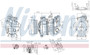 Nissens Air Conditioning Compressor with Clutch 890602 for 2012-2025 Audi/Porsche 2.0L (A4, A4 allroad, A4 Quattro, A5)