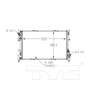 TYC Radiator 13245 for 2012-2019 Fiat 1.4L (500)