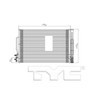 TYC Condenser 30026 for 2016-2025 Buick/Chevrolet 3.6L 2.5L (LaCrosse, Regal Sportback, Regal TourX, Malibu)
