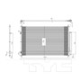 TYC Condenser 3600 for 2007-2013 Acura 3.7L (MDX)