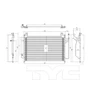 TYC Condenser 3589 for 2007-2012 Mazda 2.3L 2.5L (CX-7)