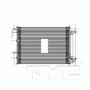 TYC Condenser 4442 for 2015-2017 Chrysler 3.6L 2.4L (200)