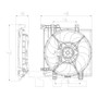 TYC Cooling Fan Assembly 601260 for 2008-2021 Subaru 2.0L 2.5L (Crosstrek, Forester, Impreza, WRX)