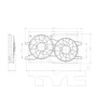TYC Cooling Fan Assembly 620910 for 2001-2006 Chrysler/Dodge 2.4L 2.7L (Sebring, Stratus)