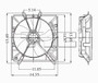 TYC Cooling Fan Assembly 600150 for 1993-1997 Geo/Toyota 1.6L 1.8L (Prizm, Corolla)
