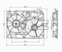 TYC Cooling Fan Assembly 620960 for 2004-2005 Toyota 3.3L (Sienna)