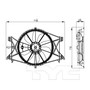 TYC Cooling Fan Assembly 622360 for 2009-2024 Dodge/Ram 5.7L 4.7L (Ram 1500, Ram 2500, 1500, 1500 Classic)