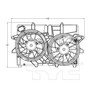TYC Cooling Fan Assembly 623240 for 2005-2012 Ford/Mercury 2.3L 2.5L (Escape, Mariner)