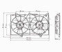 TYC Cooling Fan Assembly 620860 for 2002-2006 Toyota 3.0L 3.3L (Camry)