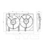 TYC Cooling Fan Assembly 621820 for 2003-2006 Mitsubishi 2.4L (Outlander)