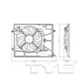 TYC Cooling Fan Assembly 623590 for 2014-2020 Chevrolet 1.4L (Trax)