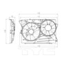 TYC Cooling Fan Assembly 622780 for 2010-2012 Ford/Lincoln 3.5L 2.0L (Explorer, Flex, MKT)