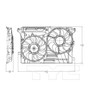 TYC Cooling Fan Assembly 623930 for 2017-2020 Ford/Lincoln 2.7L 3.0L (Fusion, Continental, MKZ)