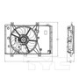 TYC Cooling Fan Assembly 623640 for 2016-2020 Scion/Toyota 1.5L (iA, Yaris, Yaris iA)