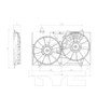 TYC Cooling Fan Assembly 622670 for 2010-2016 Lexus/Toyota 3.5L 2.7L (RX350, Sienna)