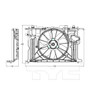 TYC Cooling Fan Assembly 623160 for 2014-2019 Toyota 1.8L 2.0L (Corolla)