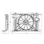 TYC Cooling Fan Assembly 623160 for 2014-2019 Toyota 1.8L 2.0L (Corolla)